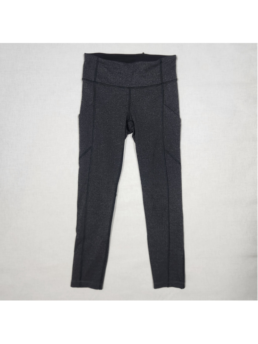 Women's Lululemon Leggings Size 4 Grey Black Athletic Pants